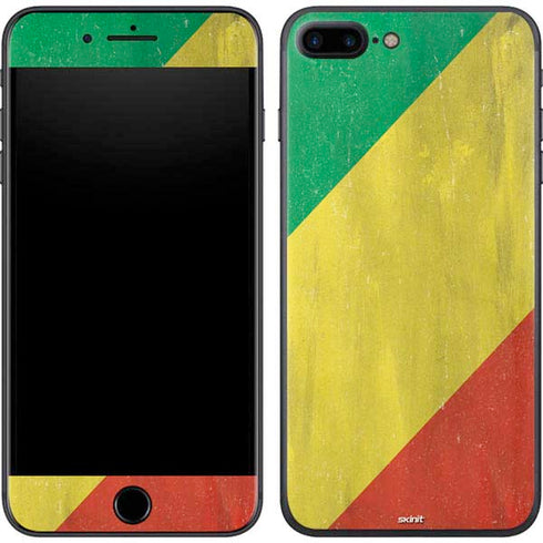 Republic of the Congo Flag Distressed iPhone 8 Plus Skin